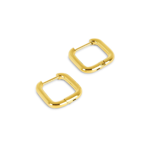 Brinco de argola quadrado Banhado a Ouro 18K Velavue