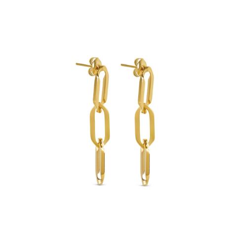 Brinco em Elos Banhado a Ouro 18k Velavue