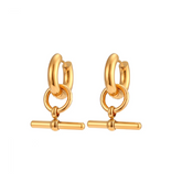 Brinco Argolinha com Pingente Banhado a Ouro 18K Velavue