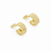 Brinco Texturizado Banhado a Ouro 18K Velavue