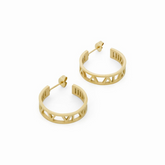 Brinco Argola com Números Romanos Banhado a Ouro 18k Velavue
