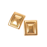 Brinco Retangulares Dourado Banhado a Ouro 18K Velavue
