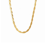 Colar Trançado 2 Camadas Banhado a Ouro 18k Velavue