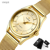 Relógio Feminino Luxury Banhado a Ouro 18k Velavue