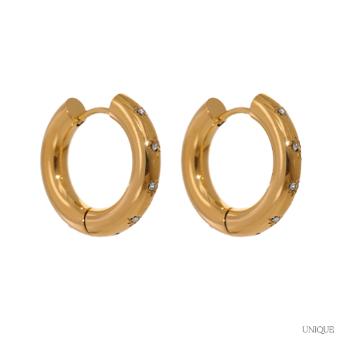 Brinco Argola Estrela com Cristais Velavue