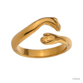 Anel Abraço Banhado a Ouro 18K Velavue