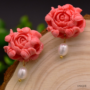 Brinco Flor com Pérola Velavue