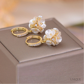 Brinco Pingente Flor com Zircônia Velavue