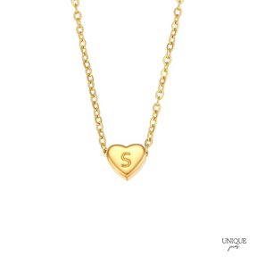 Colar com Pingente Letra Inicial Banhado a Ouro 18k Velavue