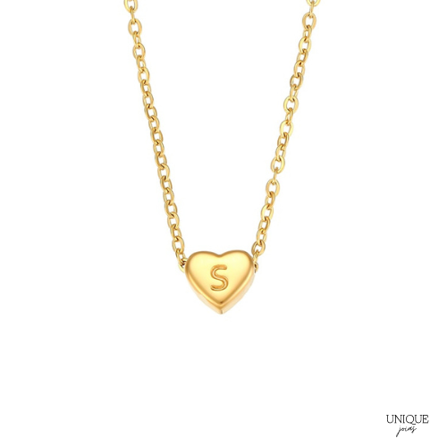 Colar com Pingente Letra Inicial Banhado a Ouro 18k Velavue