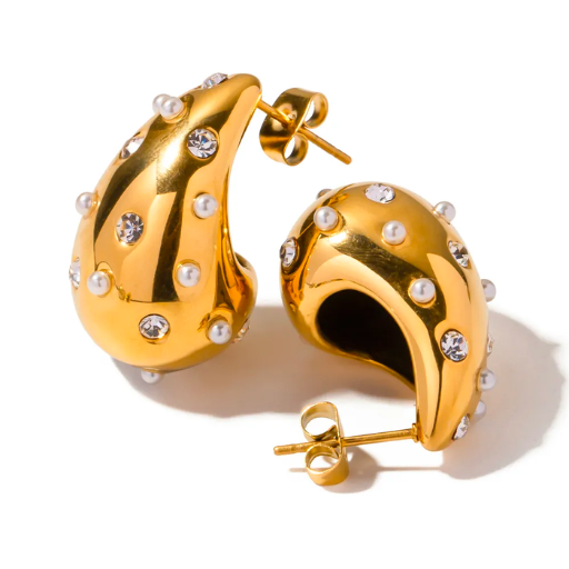 Brinco Gota com Cristais de Zircônia Velavue