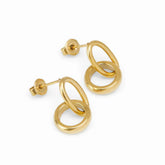 Brincos Argola Dupla Solea Banhado a Ouro 18K Velavue