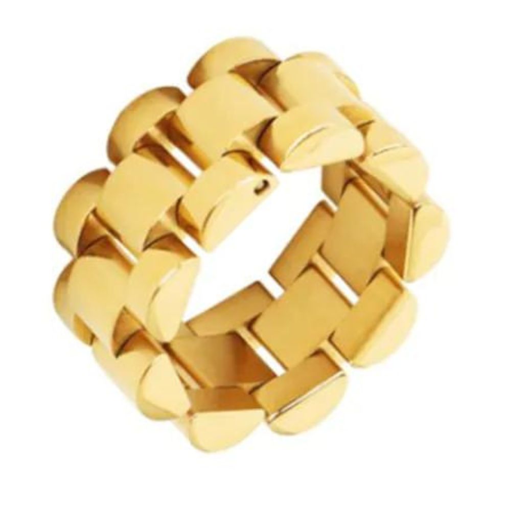 Anel Elos de Relógios Banhado a Ouro 18k Velavue