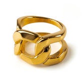 Anel em Elos Banhado a Ouro 18k Velavue