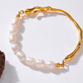 Pulseira com Pérolas Naturais Barrocas Velavue