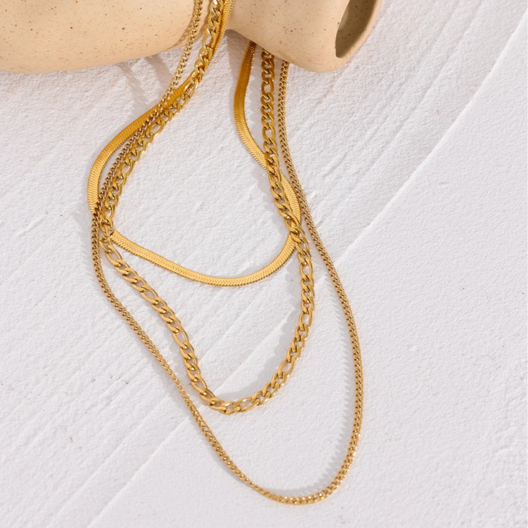 Colar Triplo Conjunto 3pçs Velavue