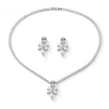 Conjunto Colar e Brincos Flor Cravejado com Zircônia Velavue