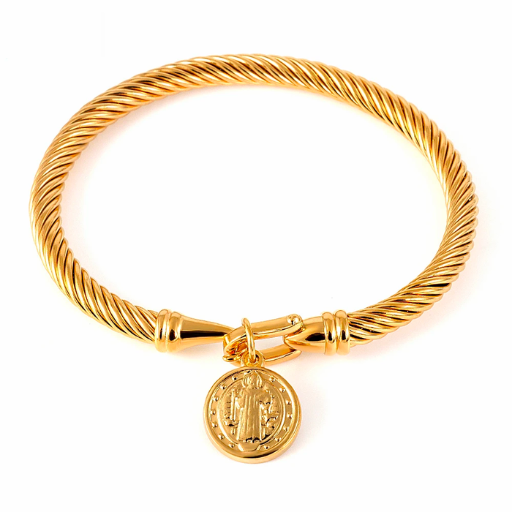 Bracelete Pingente São João Banhado a Ouro Velavue