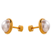 Brinco Luxury Pérolas Banhado a Ouro Velavue