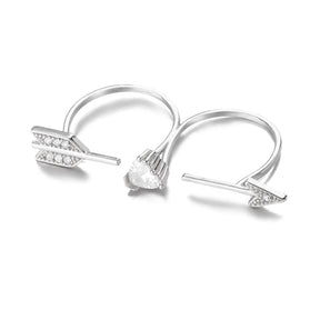 Anel Duplo Flecha com Cristal de Zircônia Velavue