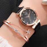 Kit Relógio e Pulseira Fashion Quartzo Velavue