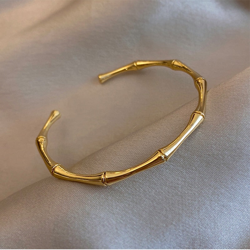 Bracelete Dourado Bambu Velavue