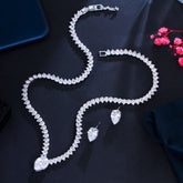 Conjunto Riviera Colar e Brincos de Cristais de Zirconia Velavue
