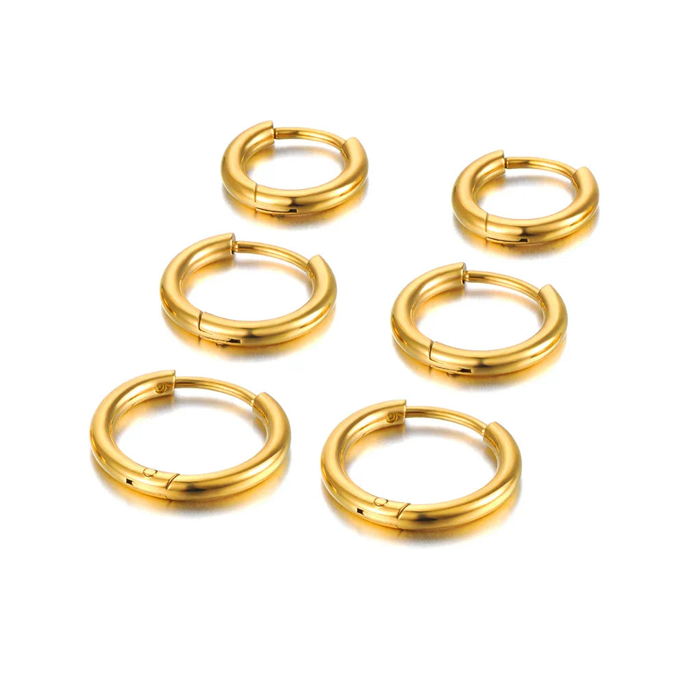 Brinco Trio de Argolas Lumi Banhado em Ouro 18k Velavue
