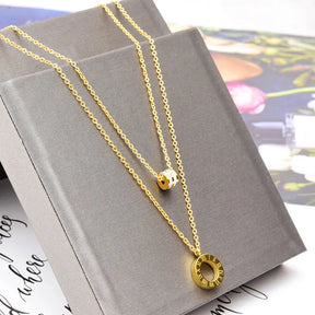 Colar Duplo Romano Dourado Velavue
