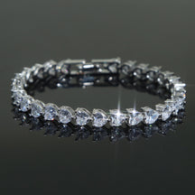 Pulseira Riviera Coração Cristais de Zircônia Velavue