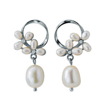 Brinco Flores Pingente de Perola Velavue