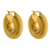 Brinco Argola Grossa Banhado a Ouro 18K Velavue