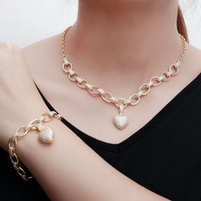 Corrente e Pulseira Cravejada com Zircônia Velavue