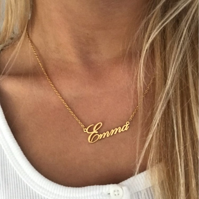 Colar Nome Personalizado Banhado a Ouro 18k Velavue