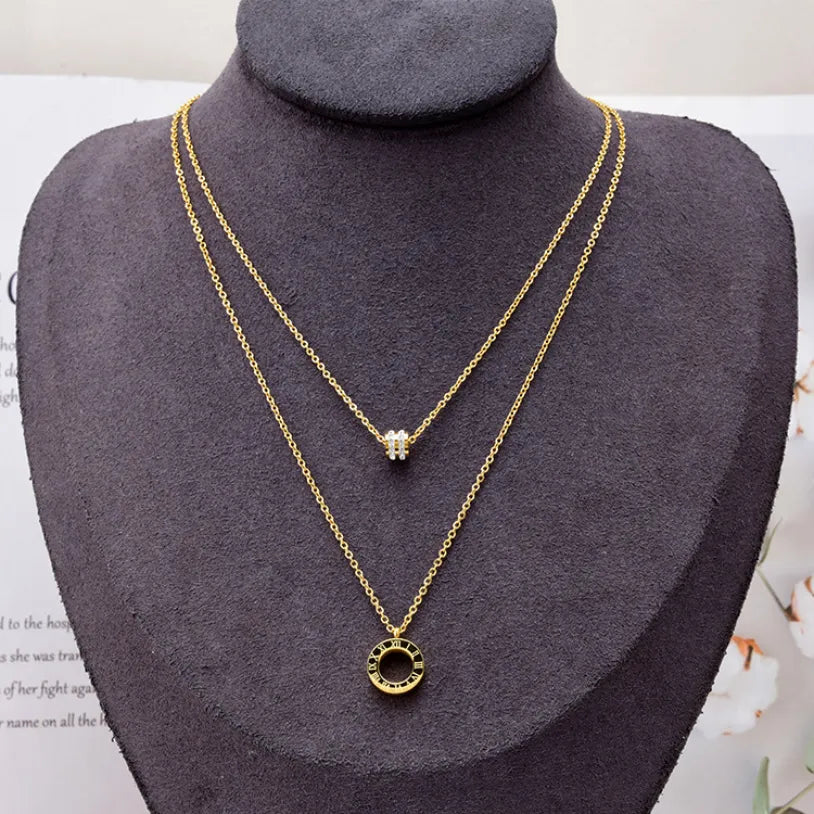 Colar Duplo Romano Dourado Velavue