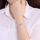 Pulseira de Prata com Corrente de Tecelagem Velavue