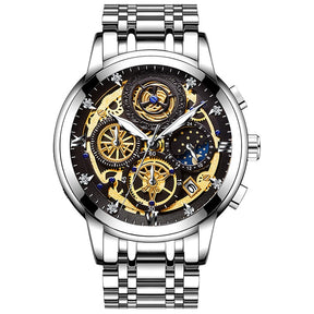 Relógio Executivo V7 com Pulseira de Aço Inoxidável Velavue