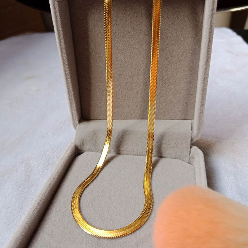 Colar Cobra Banhando à Ouro 18k Velavue