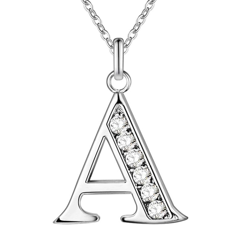 Colar com Inicial Banhado a Prata Velavue