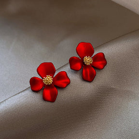 Brinco Flor Vermelha Velavue