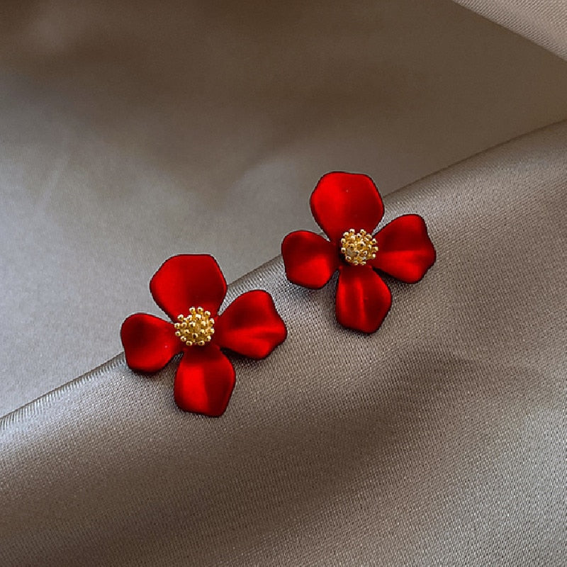 Brinco Flor Vermelha Velavue