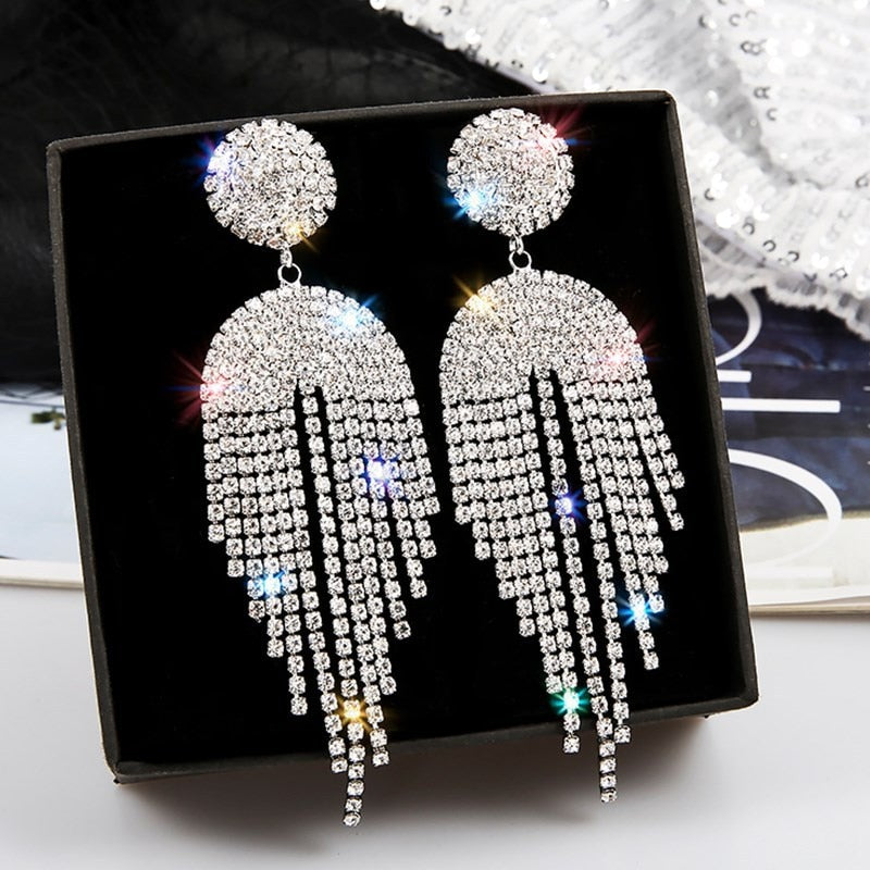 Brinco Longo de Strass Velavue