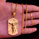 Conjunto Crucifixo em Aço Inoxidável Velavue
