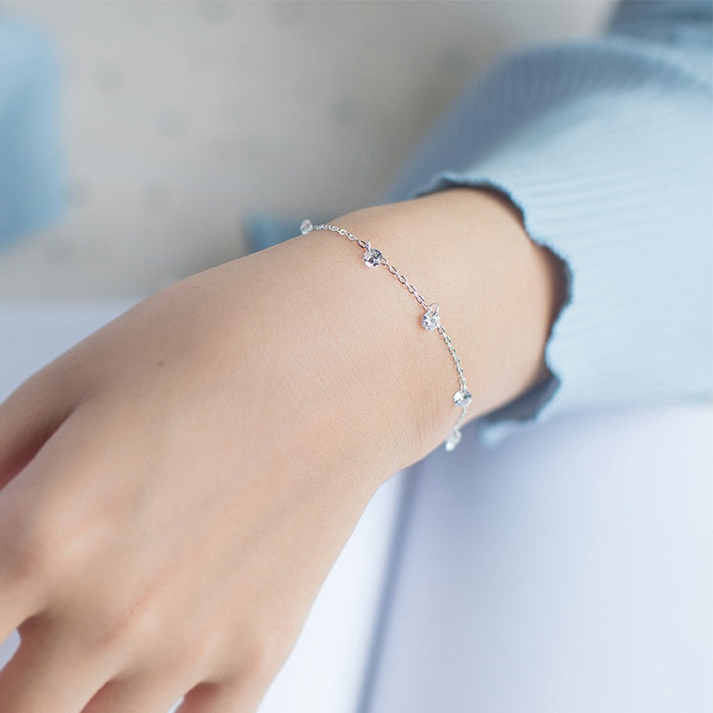 Pulseira de Prata com Pedras de Zircônia Velavue