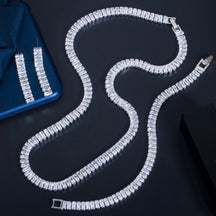Conjunto Colar Pulseira e Brincos Riviera Cristais de Zircônia Cúbica Velavue