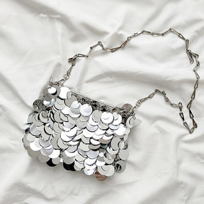 Bolsa de Ombro Luxury Lantejoulas de Metal Velavue