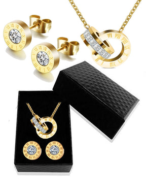 Colar Romano Dourado - Brincos Brinde Velavue
