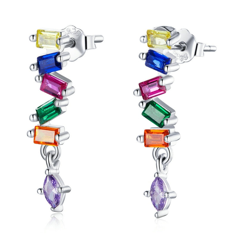 Brinco Longo Rainbow - Prata 925 Velavue