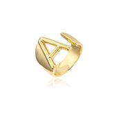 Anel de Letra Dourado Ajustável Velavue