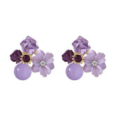 Brinco Flores Nobre Roxo Velavue